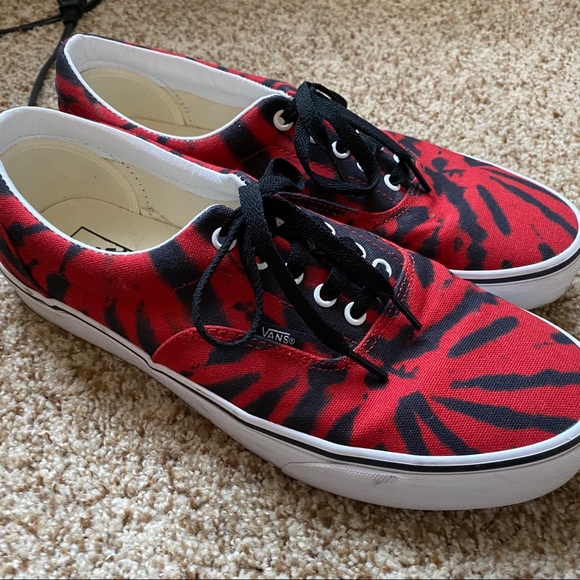 vans red tie dye